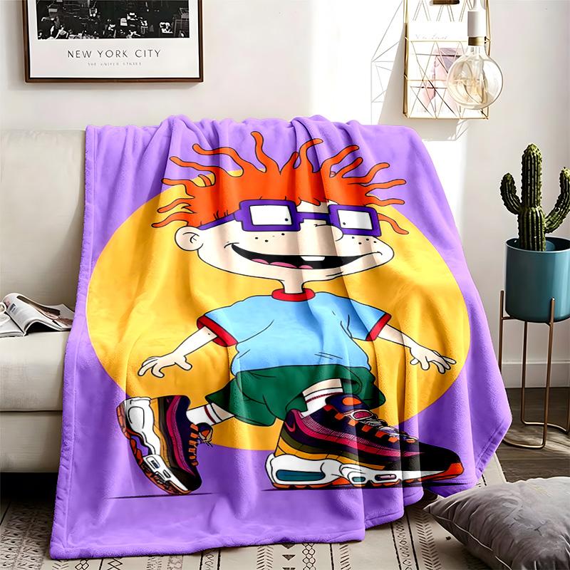 Rugrats Theme Blanket Suitable For The Sofa Camping And Travel Made Of Soft Flannel Material An Ideal Gift For Occasions Such As Birthday