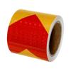 4Inch*16FT Red-Yellow Arrow Reflective Tape Hazard Caution Warning Sticker Waterproof High Visibility Reflectors Safety Sheeting