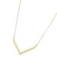 D Collection 18K Yellow Gold DN19002BYG V-Line Necklace, 40cm,