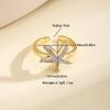 Nidin Trendy Two-Tone Plating Conch Shell Starfish Open Ring Adjustable For Women Minimalist Design Fashion Beach Jewelry Gifts