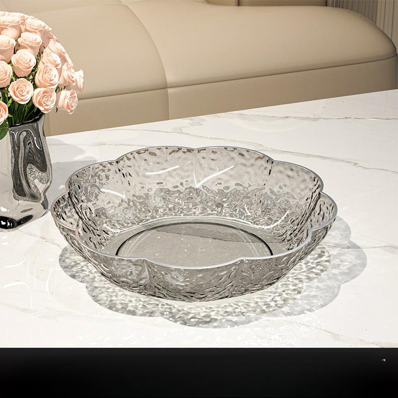 Новый поднос для фруктов из ПЭТ-материала, поднос для закусок, китайский домашний ежедневный обеденный кухонный поднос для фруктов в форме цветка