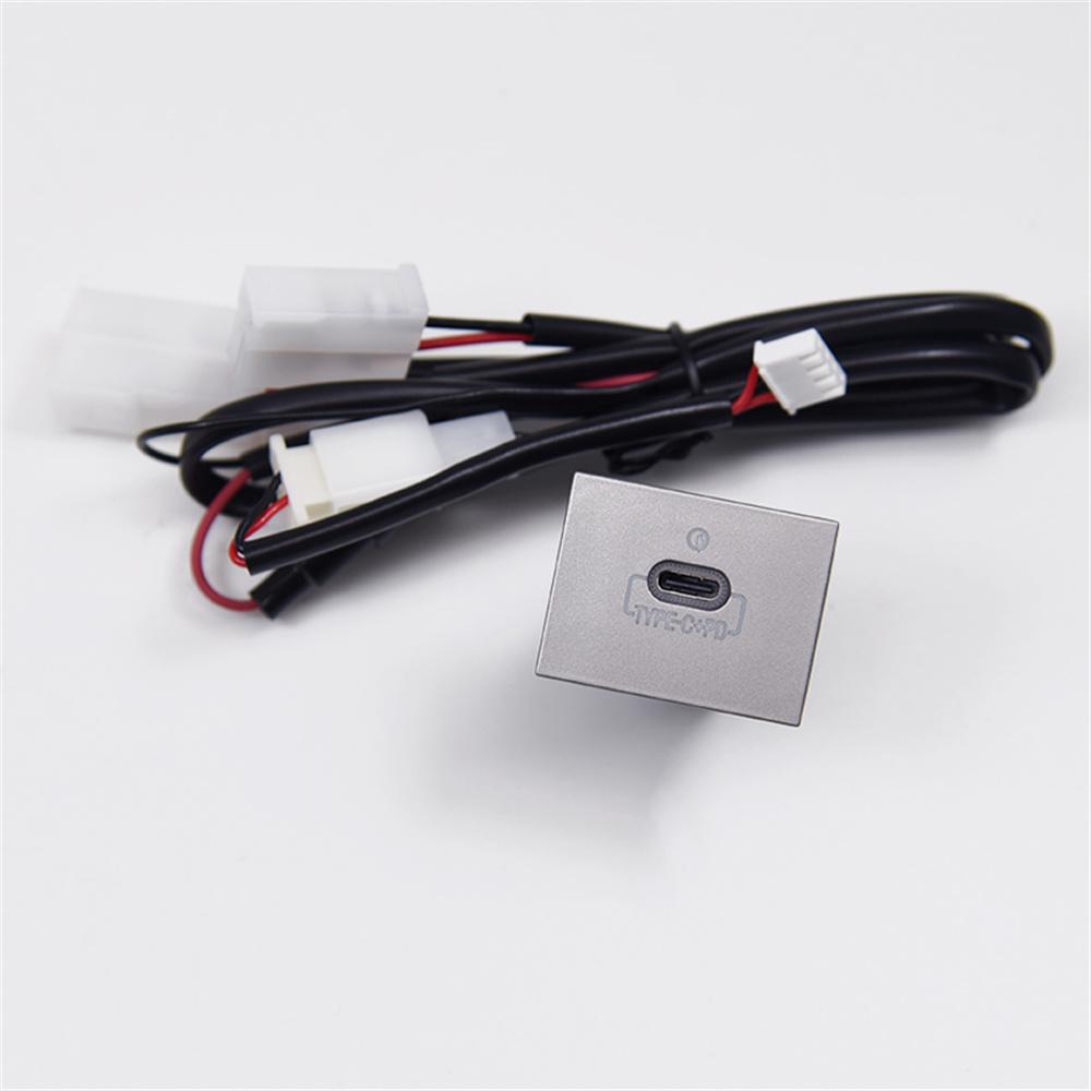 Гнездо автомобильного зарядного устройства с портом USB-C PD, адаптер питания для зарядки, подходит для Ford Focus Mk2 05-09