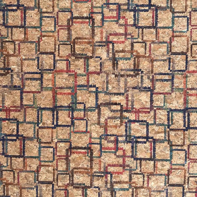 100x135cm Thick Natural Cork Printing Leather Fabric Luggage Handbag Wood Grain Decorative PU Fabric DIY Shoes Accessories