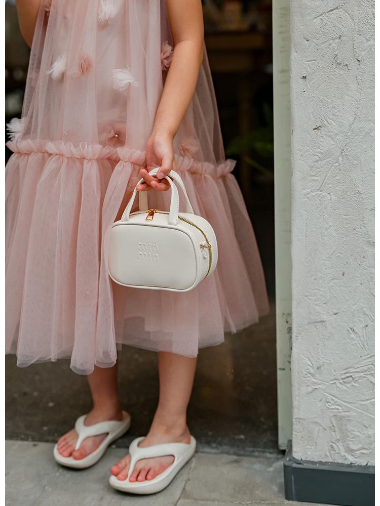 Ретро Однотонная Сумка-тоут и Кроссбоди с Буквами для Детей - Универсальный Кошелек для Монет для Родителей и Детей