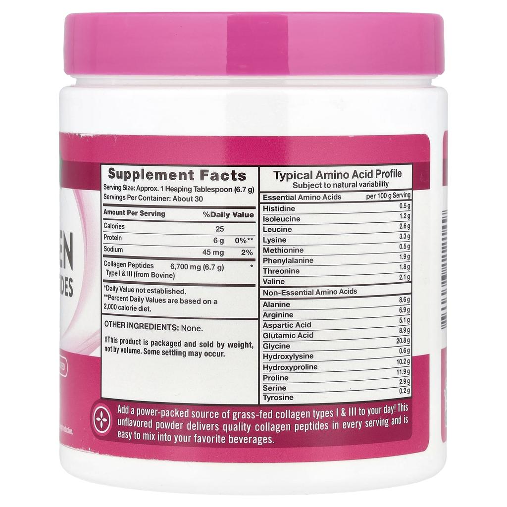 Nature's Truth Ultra Collagen Powder, Unflavored, 198G(7Oz)