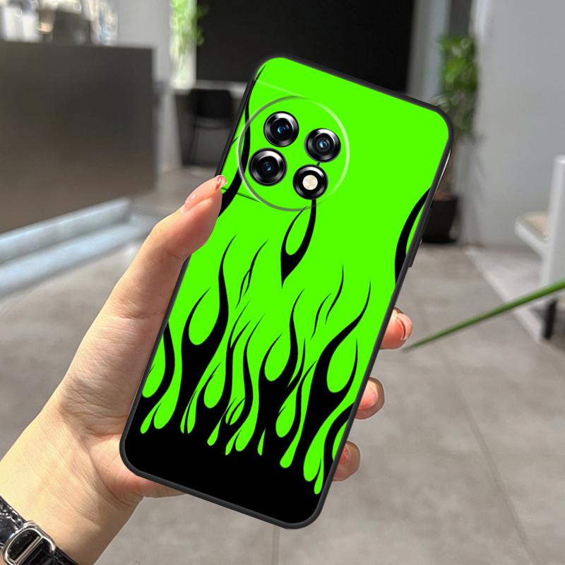 Blue Red Flame Fire Case For OnePlus Nord CE 5 2 3 4 Lite N20 N30 OnePlus 15 R 10T 12R 13R 13 12 11 10 Pro Cover