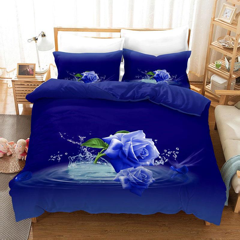 Flower Double Duvet Cover Bedding Set Quilt Case Linens King Queen Full Size 3D Print Pillowcase Single Twin Bed 220x240 200x200