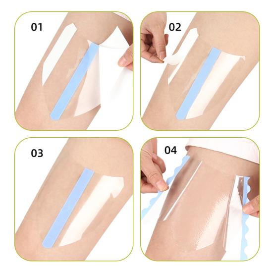 30/50Pcs V-shaped Invisible Thigh Patches Sagging Skin Lifting Firming Anti-Chafing Body Tape Waterproof Transparent Leg Body Adhesive Patches