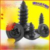 Black Self-Tapping PWA Cross Recessed Round Head Screw with Washer, Pan Head, Meson, M2/M3/M4/M5 Sizes