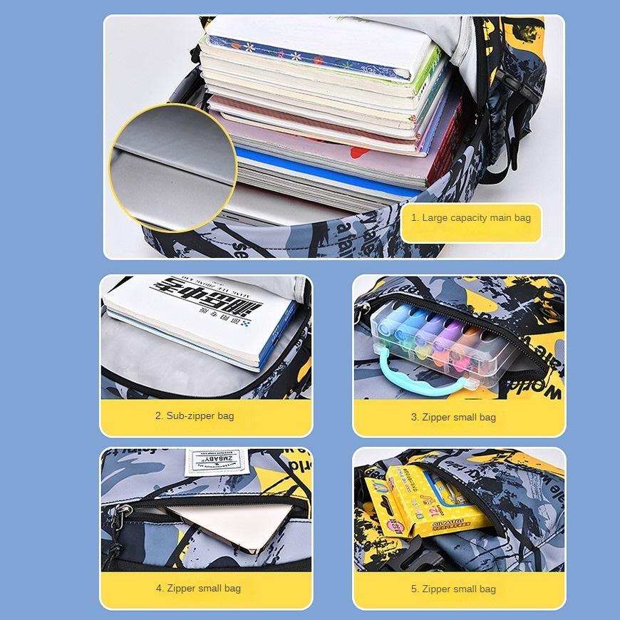 Камуфляжная школьная сумка для начальной школы, детский легкий повседневный рюкзак BLBL5236