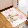 1PC Custom Name Rabbit Headphones Theme Floor Mat Ideal for Living Room, Game Rooms, Office, Bedroom, Floor Mat Playful Design