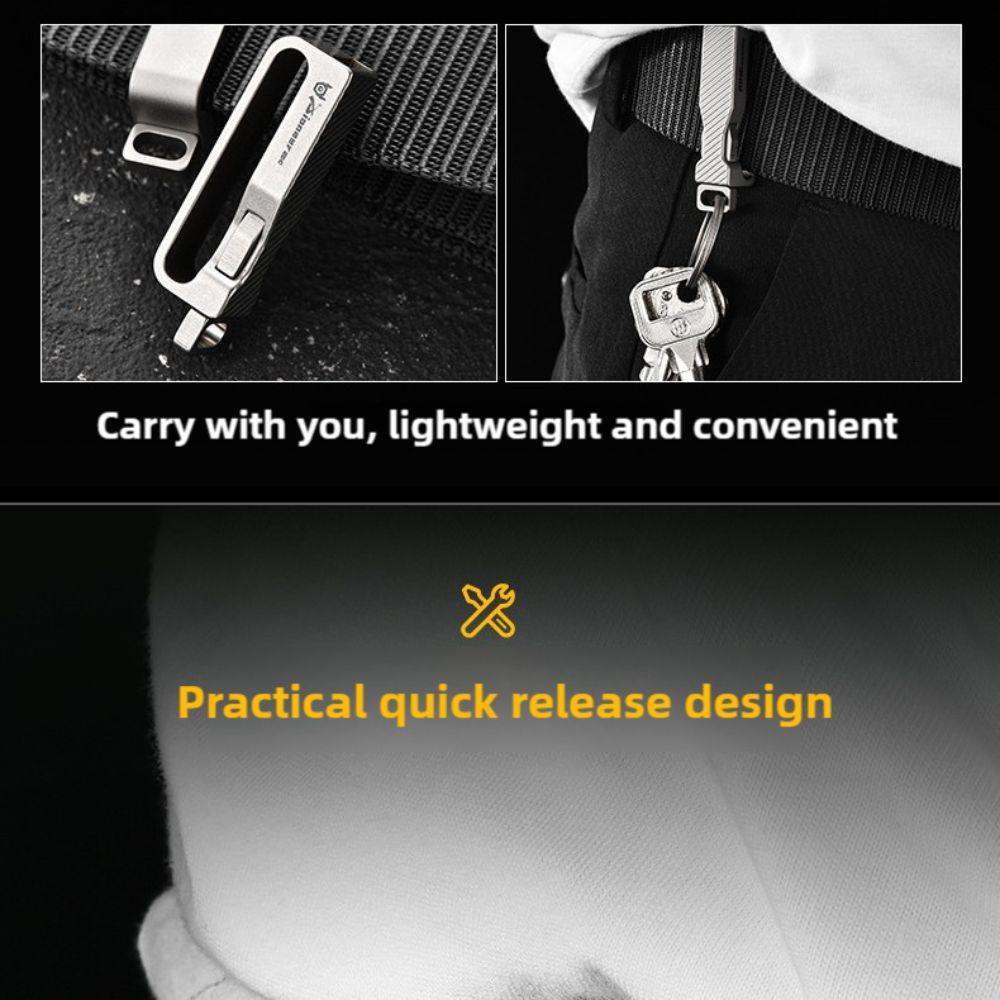 Lightweight Carabiner Hook Clip EDC Waist Belt Car Key Ring Portable Waist Belt Buckle Outdoor