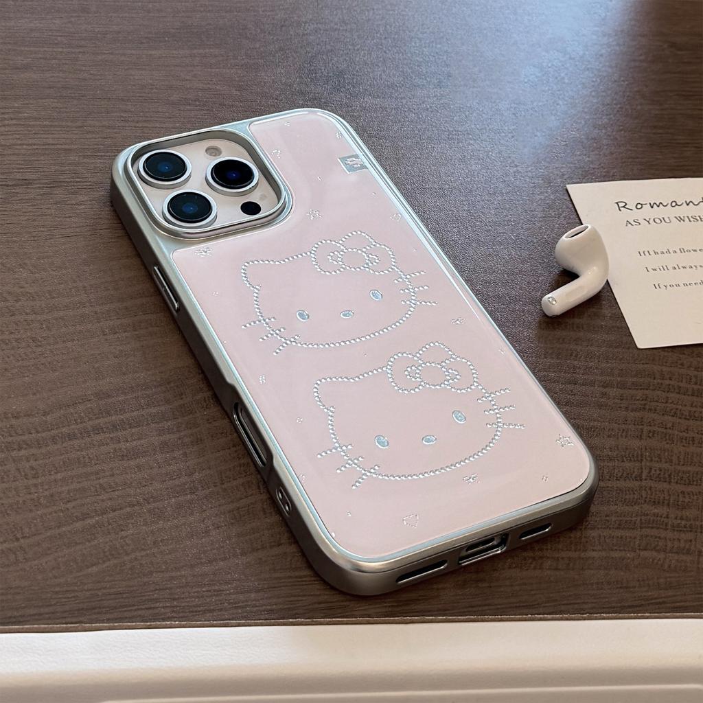 Позолоченная Эпоксидная Смола IPhone 16 Милый Дизайн с Кошкой, Подходит для Моделей Apple 15 Pro Max и 17, Гальванизированный Huawei Mate Samsung