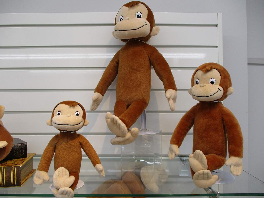 NHK Curious George George S плюшевая игрушка сидящая высота 17 см