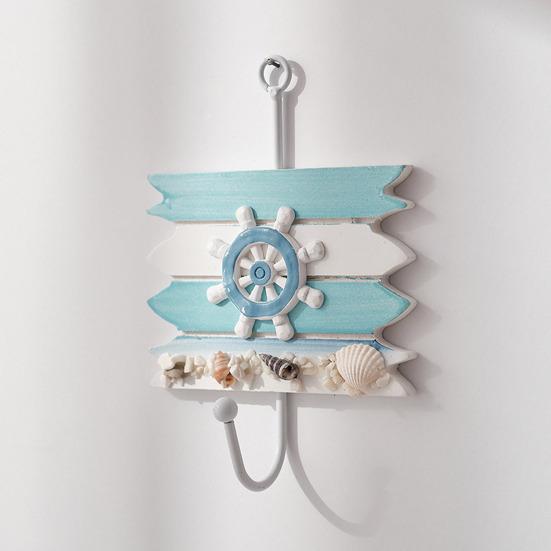 Coat Hook with Hanging Holes No Drilling Needed Hooks Marine Style Iron Wall Hook for Entryway Bathroom Kitchen Keys
