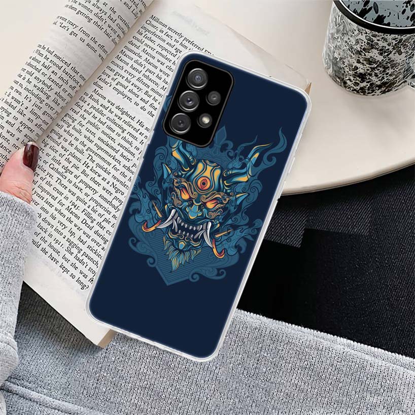 Japanese samurai oni mask Phone Case for Samsung Galaxy A17 A16 A15 A14 A13 A57 A56 A55 A54 A53 A37 A36 A35 A34 A33 A26 A25 A24