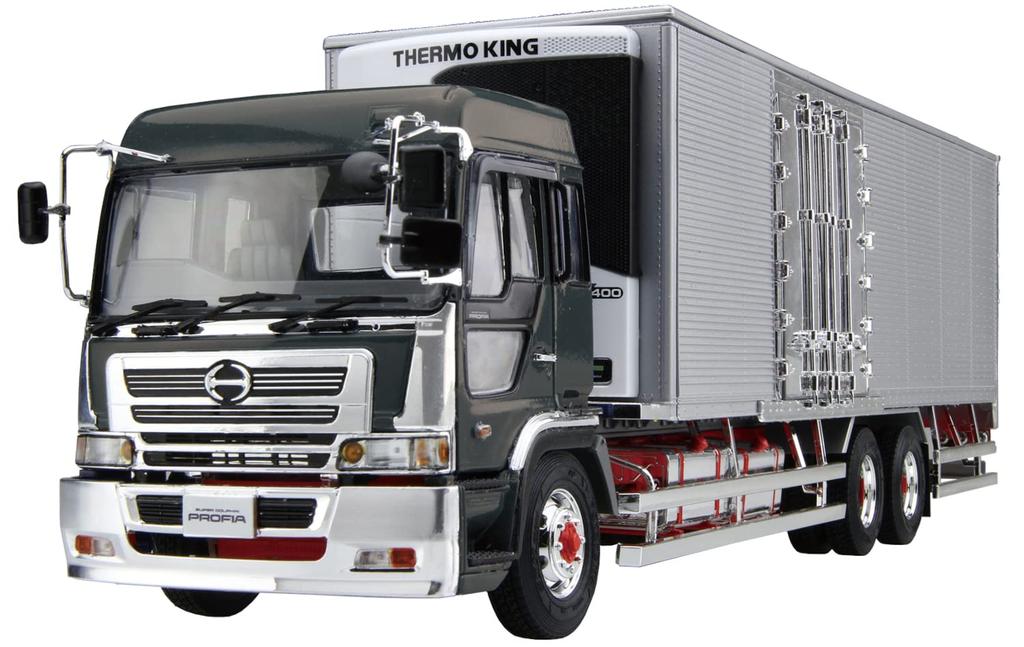 Aoshima Bunka Kyozaisha Heavy Freight Series Hino Profia Teravi FR Hyster Short Refrigerated Van Thermo King Plastic Model 1/32 No.2 &