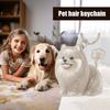 Pet Hair Remover Keychain Hidden Hair Collector Feature Reusable Easy To Clean Cat Dog Hair Collection Keychain