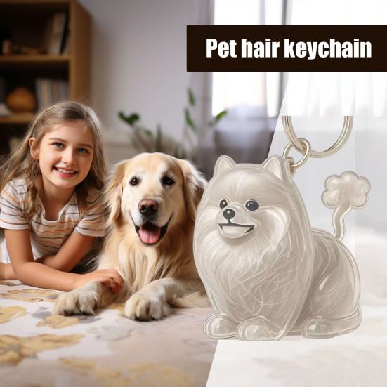 Pet Hair Remover Keychain Hidden Hair Collector Feature Reusable Easy To Clean Cat Dog Hair Collection Keychain