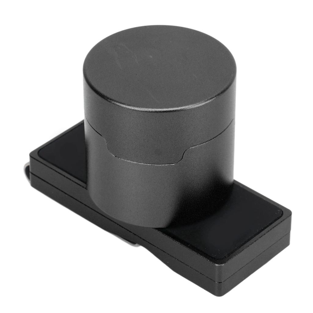 Magnetic Billiard Chalk Holder Aluminium Alloy Round Snooker Cue Chalk Box with Fixed Clip Portable