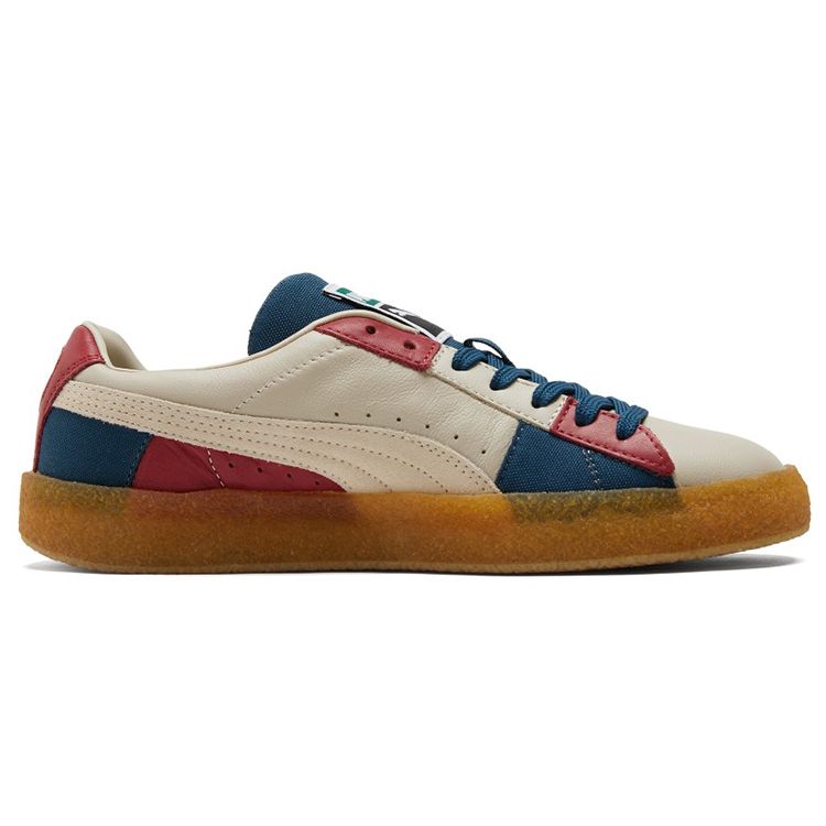 Puma Suede Crepe Patch - Кроссовки унисекс Peyote Blue Red Cream Intense-Blue Intense-Red 381195-01
