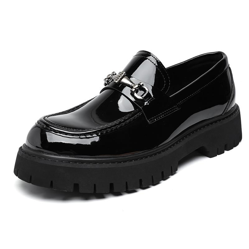 Thick Soled Black Men's Loafers New Designer Trend Styles Outdoor Fashion Party Daily Office Youth Hot Selling Shoes Plus Size
