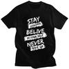 Мужская футболка с принтом Custom Stay String Believe In Yourself Never Give Up, с коротким рукавом, приталенная, 100% хлопок, футболка, подарок