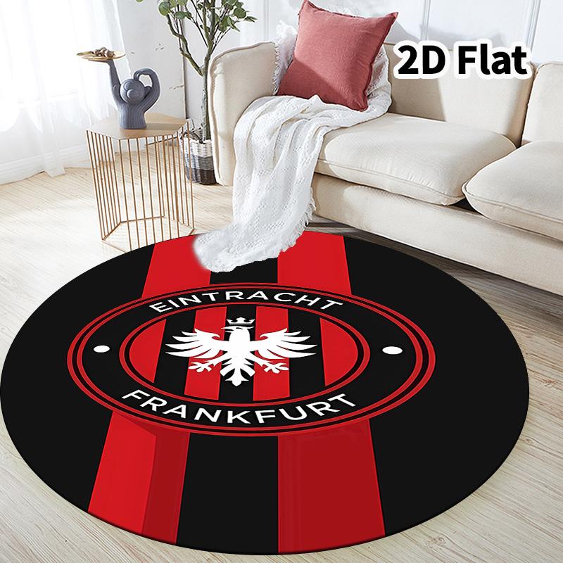 Frankfurt Football Round Area Rug Carpet Rug For Living Room Bedroom Sofa Playroom Decor Nonslip Floor Mat