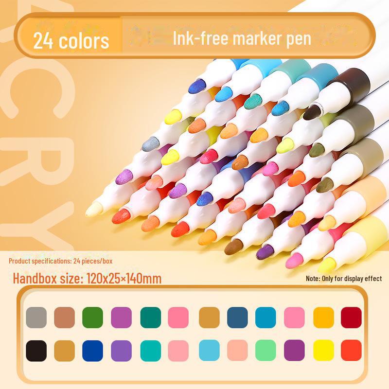 Acrylic Washable Marker & Watercolor Pen Set for Kids – Non-Transparent, Brush-Style, Stackable, Ideal for Primary Students