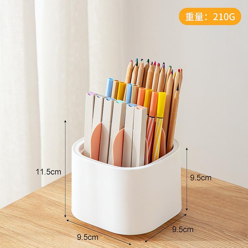 Настольный органайзер, прозрачный вращающийся держатель для ручек, полка-органайзер, цилиндр для канцелярских принадлежностей, держатель для ручек