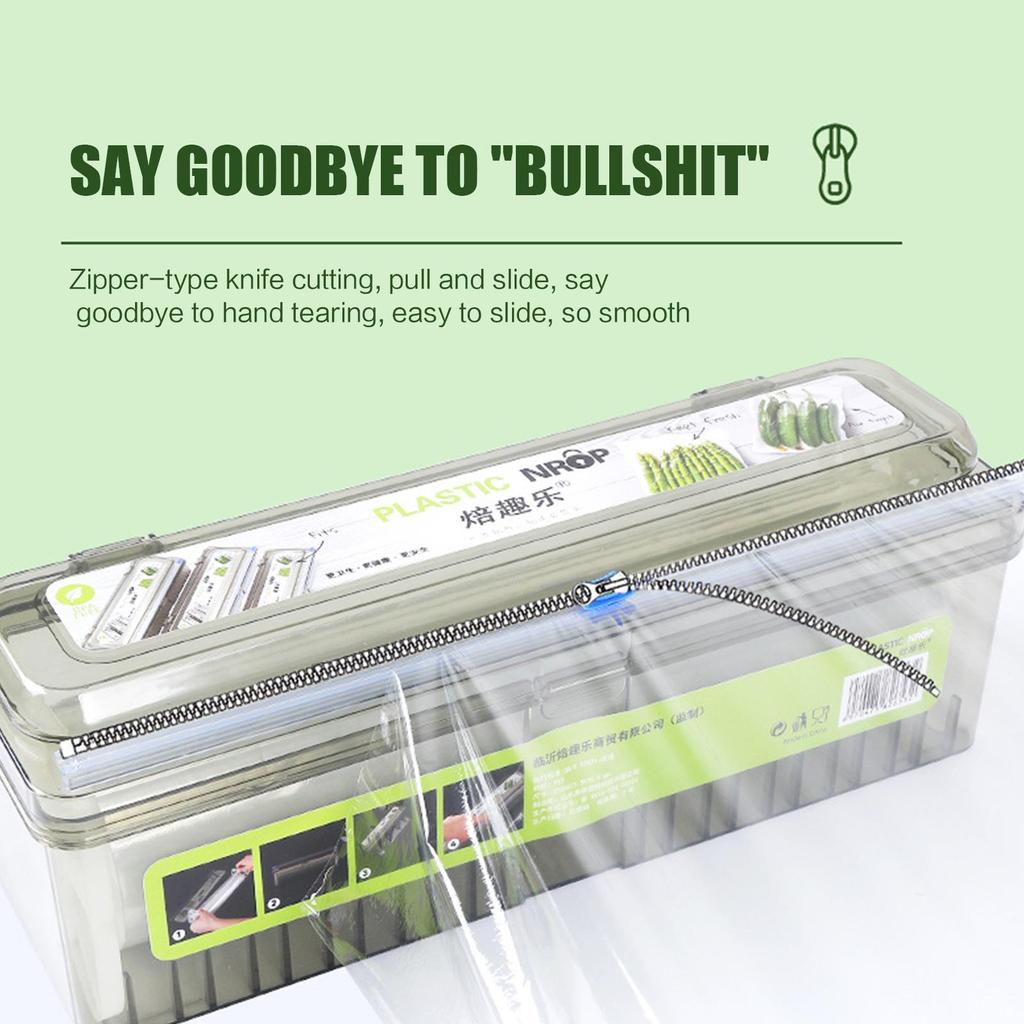 Plastic Wrap Dispenser Fixing Foil Cling Film Cutter Food Wrap Plastic Sharp Dispenser Cutter Organizer Kitchen Tool Accessories