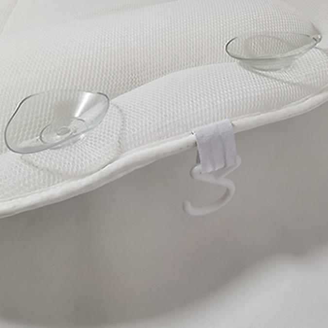 Белая подушка для ванны с бабочкой, подушка для ванной комнаты, 6 присосок, подушка для ванны с крючком