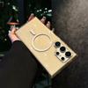 Чехлы S25 S26 Ultra Мужские Женские Блестящие для Magsafe Чехол для Телефона для Samsung Galaxy S24 Plus S23 FE Ultra Прозрачная Акриловая Крышка