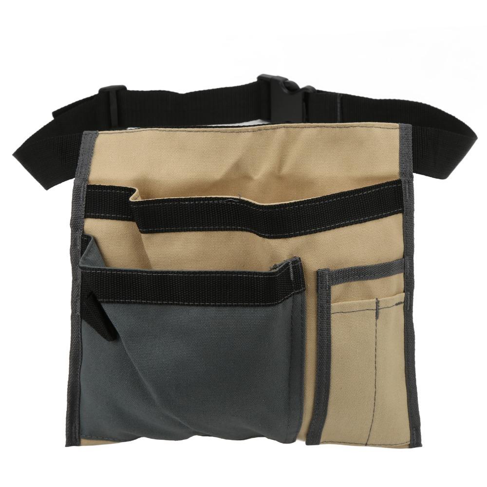 Canvas Tool Belt Bag 5-Pocket Storage Bag Durable Utility Belt Bag  Carpenter Work