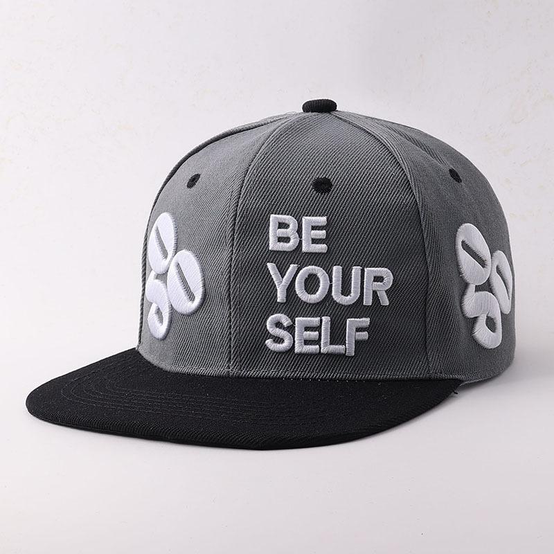 New American three-dimensional embroidery letter baseball hat men's and women's hard top fashion personality hip-hop cap