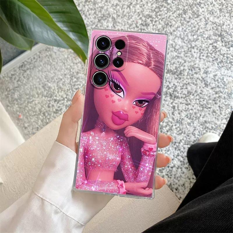 Мультяшная Модная Кукла Bratzs Прозрачный Чехол Для Samsung Galaxy S26 S25 Ultra S24 S22 S26 Plus S20 S23 S21 S25 FE 5G Прозрачная Крышка