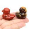 1.2" Little Duck Statue Natural Stone Reiki Healing Crystal Amethyst Tiger Eye Animal Figurine Gemstones Crafts Home Decor Gifts