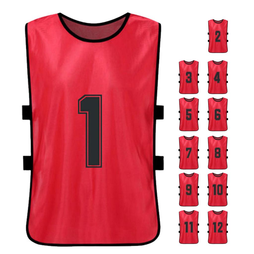 6PCS Kid S Football Pinnies Quick Drying Soccer Jerseys Youth Sports Scrimmage Basketball Team Training Numbered Bibs