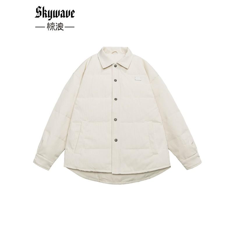 Mens Oversized Japanese Style Down Jacket 90% Duck Fill Lightweight Warm Winter Coat With Hood