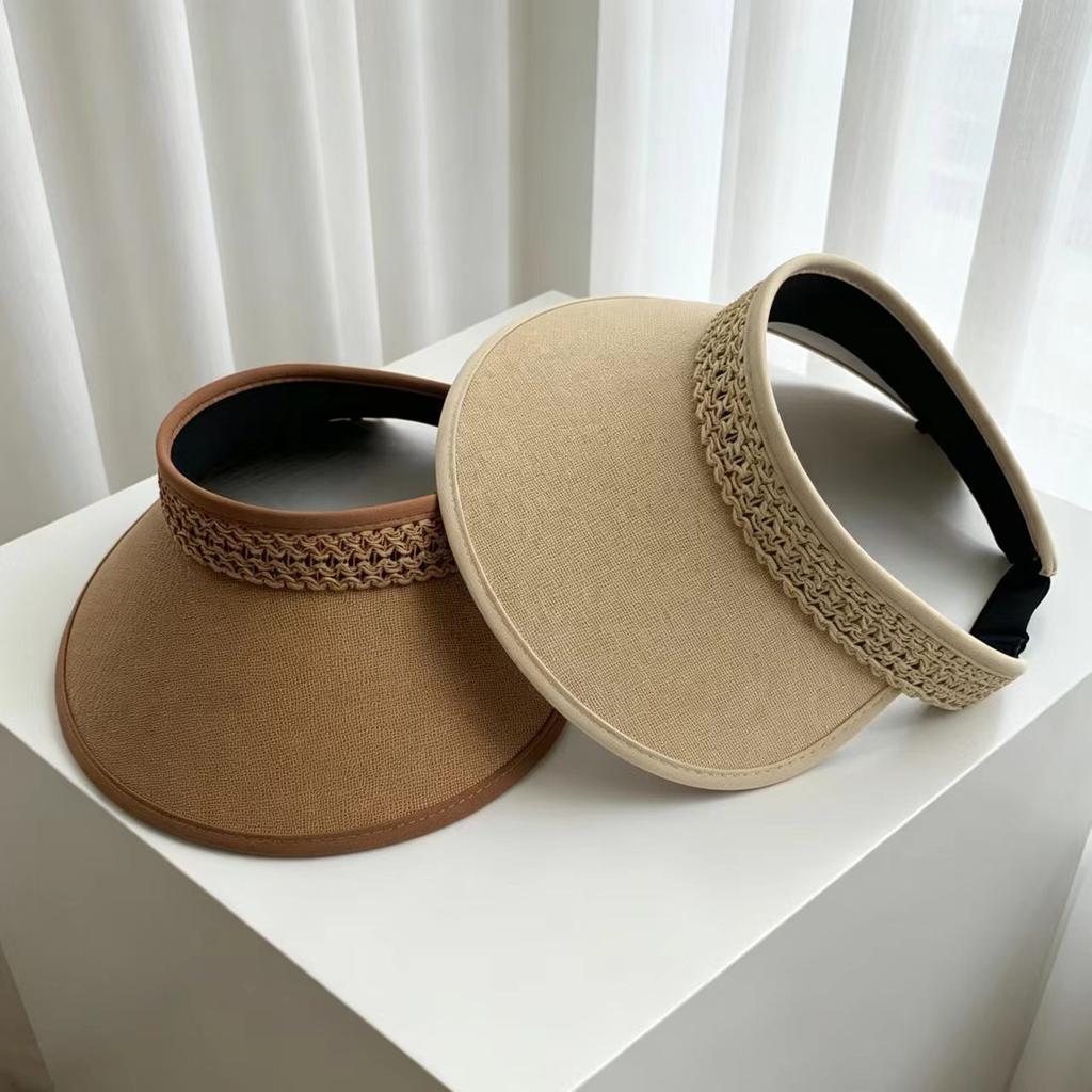 Summer new empty top hat children's big eaves sunshade sunscreen hat UV protection face small travel cycling sun hat