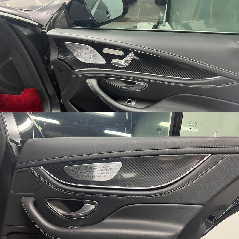 For Mercedes AMG GT X290 -2024 Interior Central Control Panel Door Handle Carbon Fiber Stickers Decals Car styling Accessori