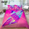 Colorful Duvet Cover Set King Size Blue Purple Red Stitching Pattern Comforter Cover Set Microfiber Polygon Flash Quilt Cover