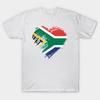 T Shirt Women Grungy I Love South Africa Heart Flag Harajuku Print Kawaii Tshirt Summer Short Sleeve Female T-Shirt Top Tee