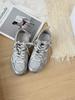 Dexun Shoes Women's 2025 New Summer Silver Inner Height Increase Platform Versatile Shoes Mesh Casual Sports Shoes