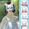 Cat Mask Painted Half Anime Cat Mask For Half Of The Face Anime Ancient Style Japanese And Wind Cos Secondary Party Props