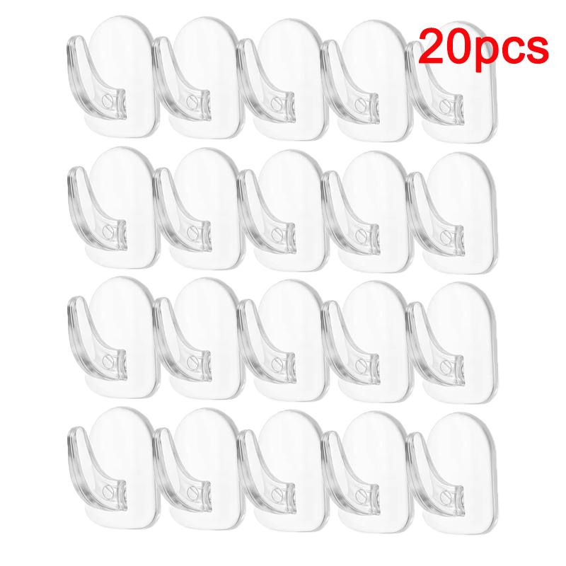 Transparent Strong Adhesive Mini Hook for Kitchen Door Bathroom Mirror Cabinet Jewelry Storage Non-Marking No Punching Required