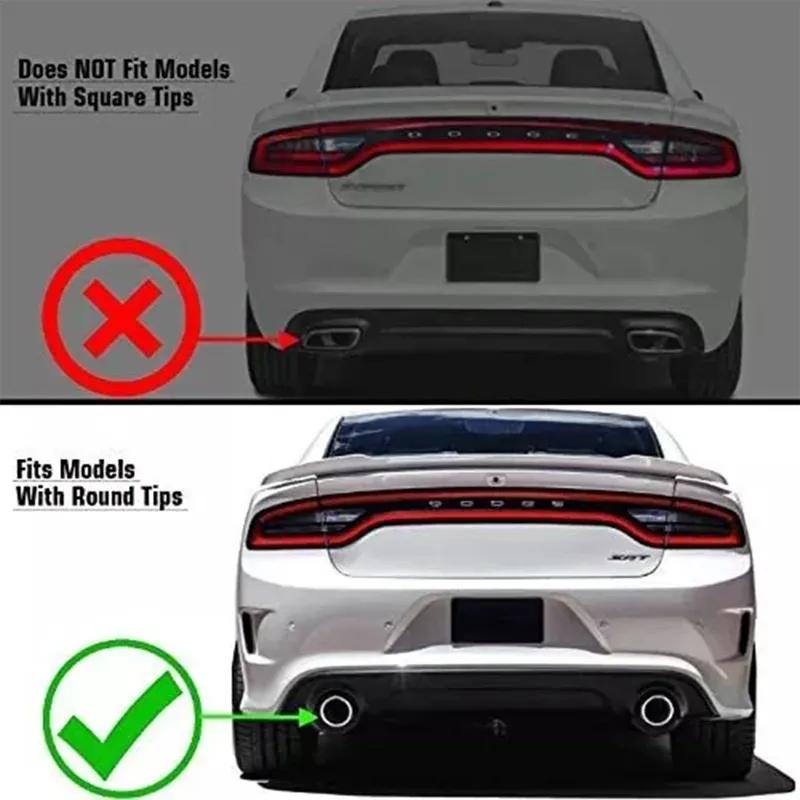 Rear Bumper Lip Diffuser Spoiler Lower Splitter For 2015-2024 Dodge Charger SRT/Scat Pack/Daytona/GT/RT Carbon Look Glossy Black
