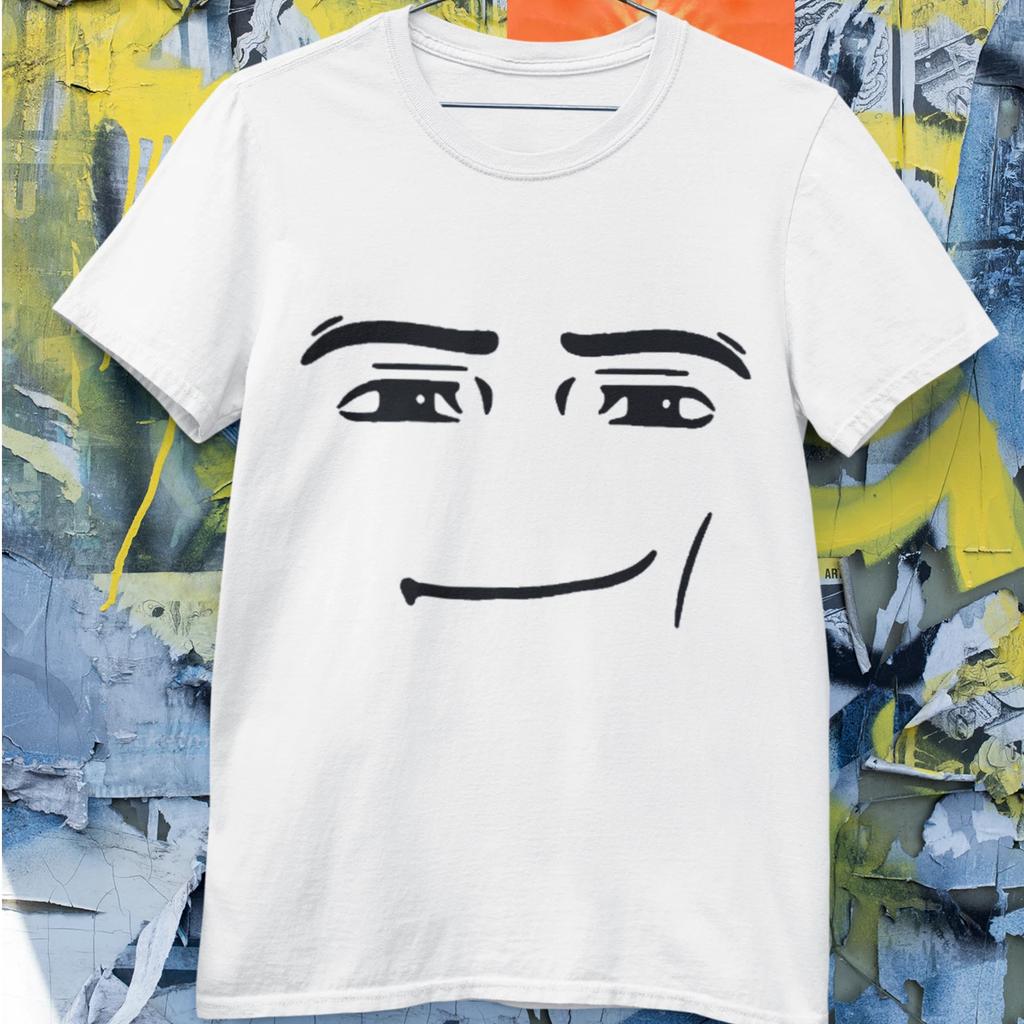 Funny Smirk Face Meme T-Shirt Minimalist Expression Graphic Tee