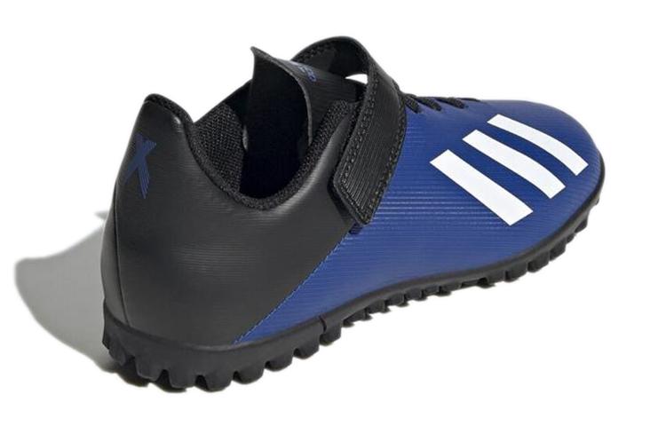 adidas X 19.4 TF K Круглый носок Устойчивые к истиранию Низкие детские футбольные бутсы Синий Черный Детские FW1064