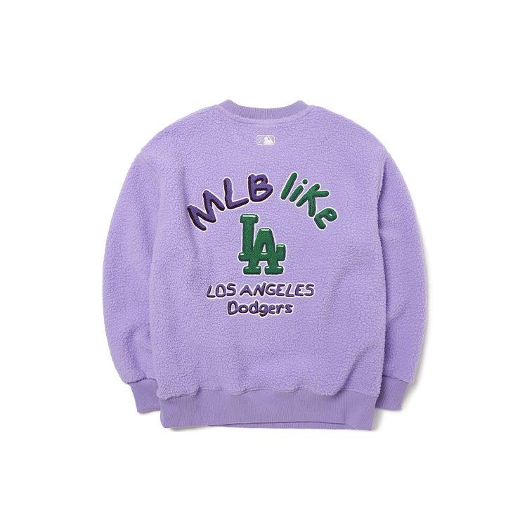 MLB Los Angeles Dodgers Sweatshirts Unisex Purple Crew Neck Thickened Regular 3AMTF5316-07LDS